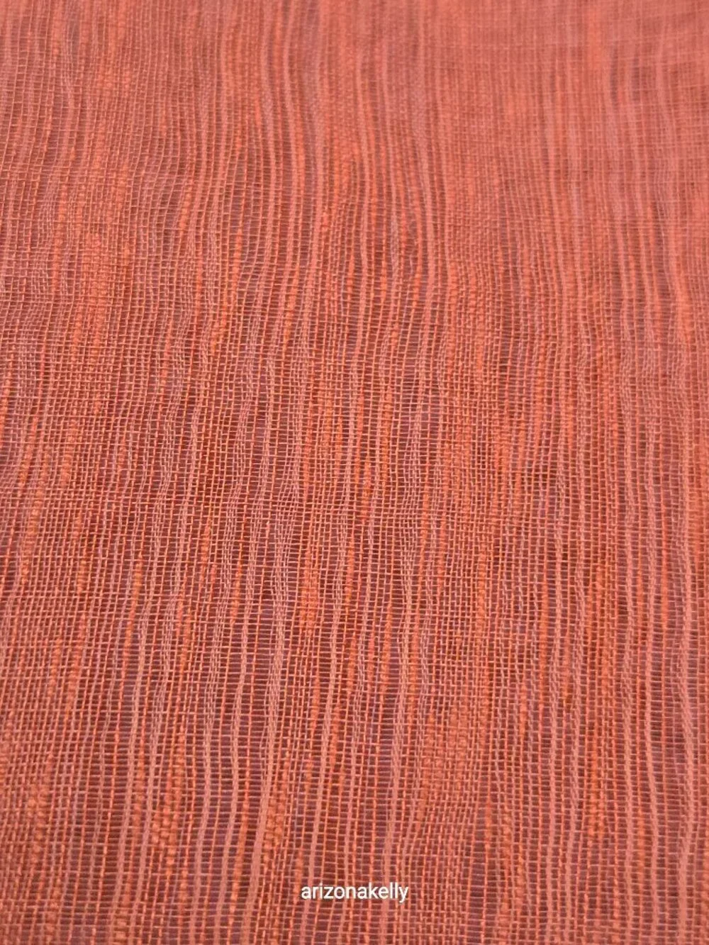 Linen/Silk (80/20) Scarf Sheer Lightweight Orange